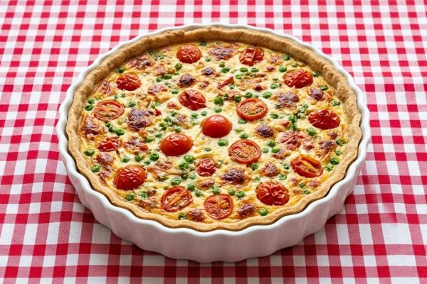 Torta Saborosa de Queijo e Tomate