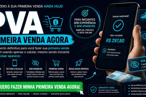 pva primeira venda agora