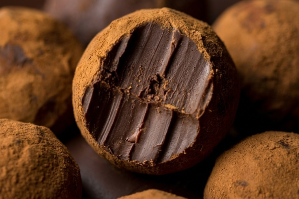 trufas loucas de chocolate e laranja
